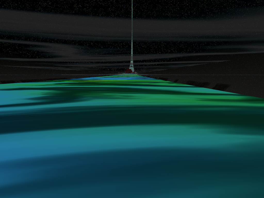 Inside the atmosphere, looking along the orbital