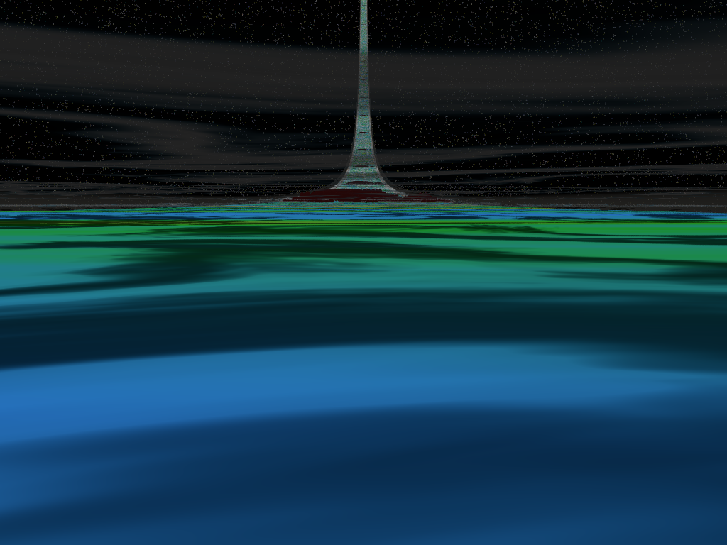 Inside the atmosphere of a wider orbital, looking along the orbital